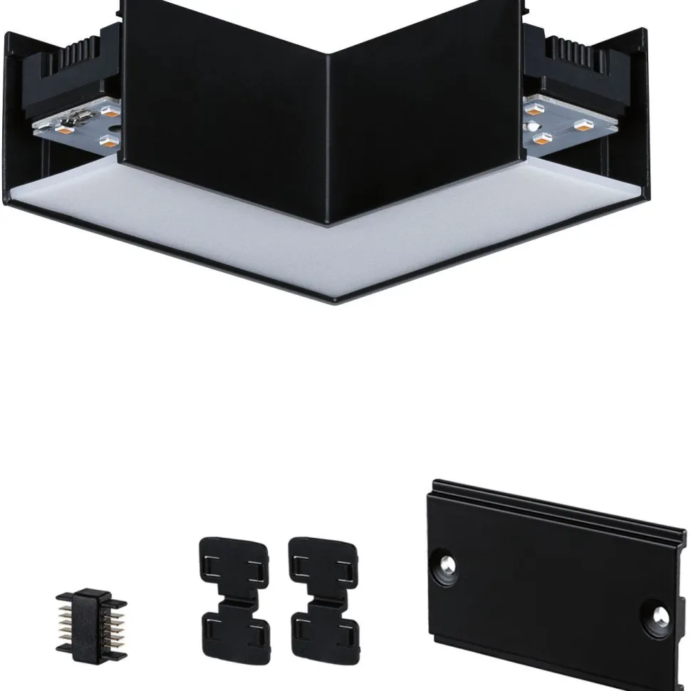 LED-profiilivalaisimen kulmapala Paulmann Linion Light Channel Zigbee 90 ° 24V 3.5W 3000K signaalimusta