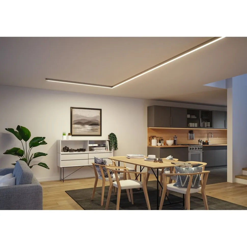 LED-profiilivalaisimen kulmapala Paulmann Linion Light Channel Zigbee 90 ° 24V 3.5W 3000K signaalimusta
