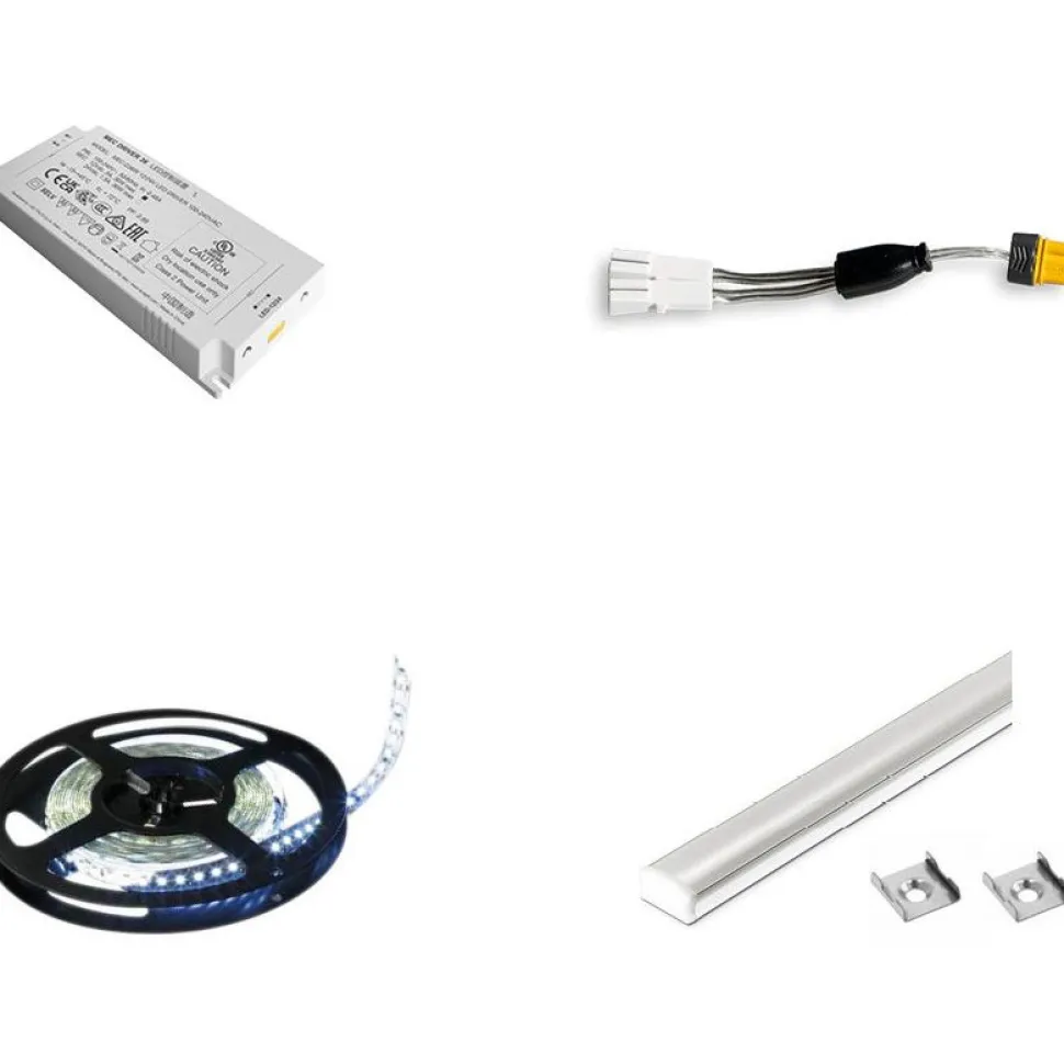LED-profiilivalaisinsarja Savo Tudo 2500mm 4000K musta