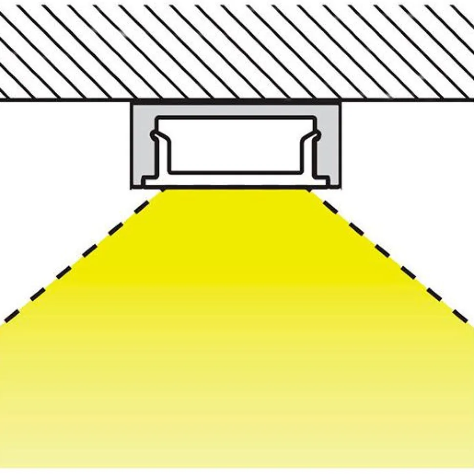 LED-profiilivalaisinsarja Savo Tudo 2500mm 4000K musta