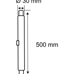 LED-putki Paulmann Tube, S14s, 500mm, 800lm, 8W, 2700K, himmennettävä, satiini