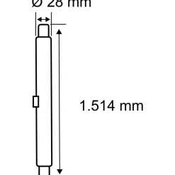 LED-putki Paulmann Tube, G13, 1514mm, 2300lm, 22W, 3000K, opaali