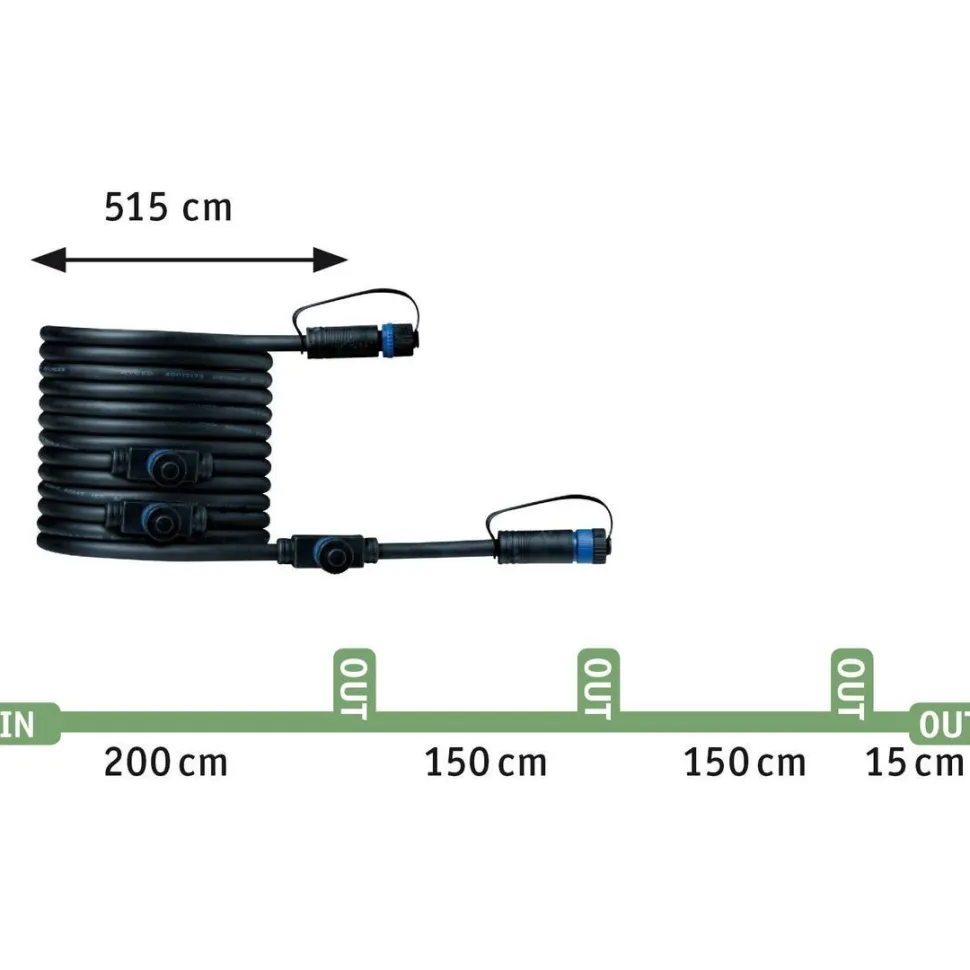 LED-puutarhaspotti Paulmann Plug & Shine Classic, IP65, 3000K, antrasiitti