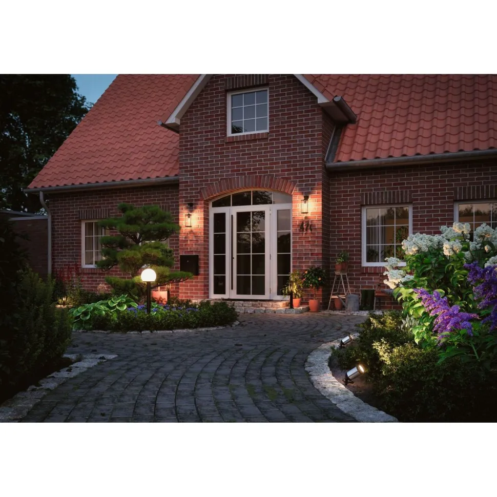 LED-puutarhaspotti Paulmann Plug & Shine Classic, IP65, 3000K, antrasiitti