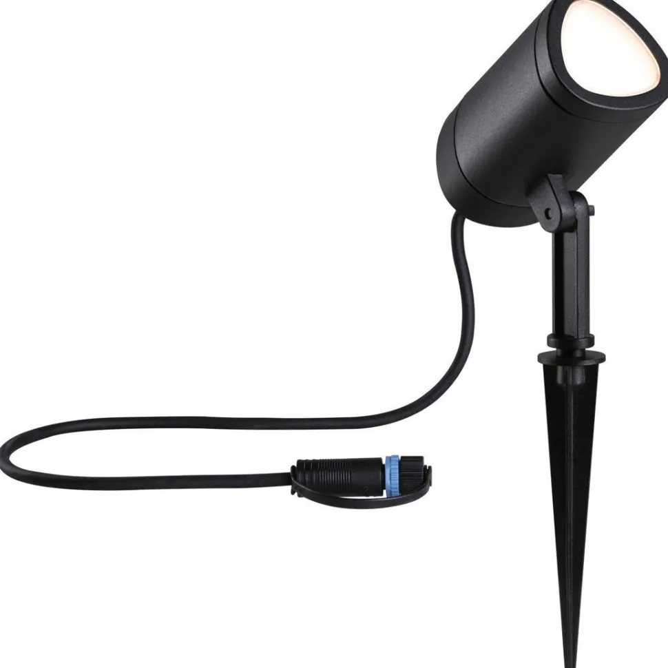 LED-puutarhaspotti Paulmann Plug & Shine Shira, Smart Home Zigbee 3.0, IP65, RGBW+, antrasiitti