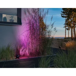 LED-puutarhaspotti Paulmann Plug & Shine Kikolo, Smart Home Zigbee 3.0, IP65, RGBW+, antrasiitti