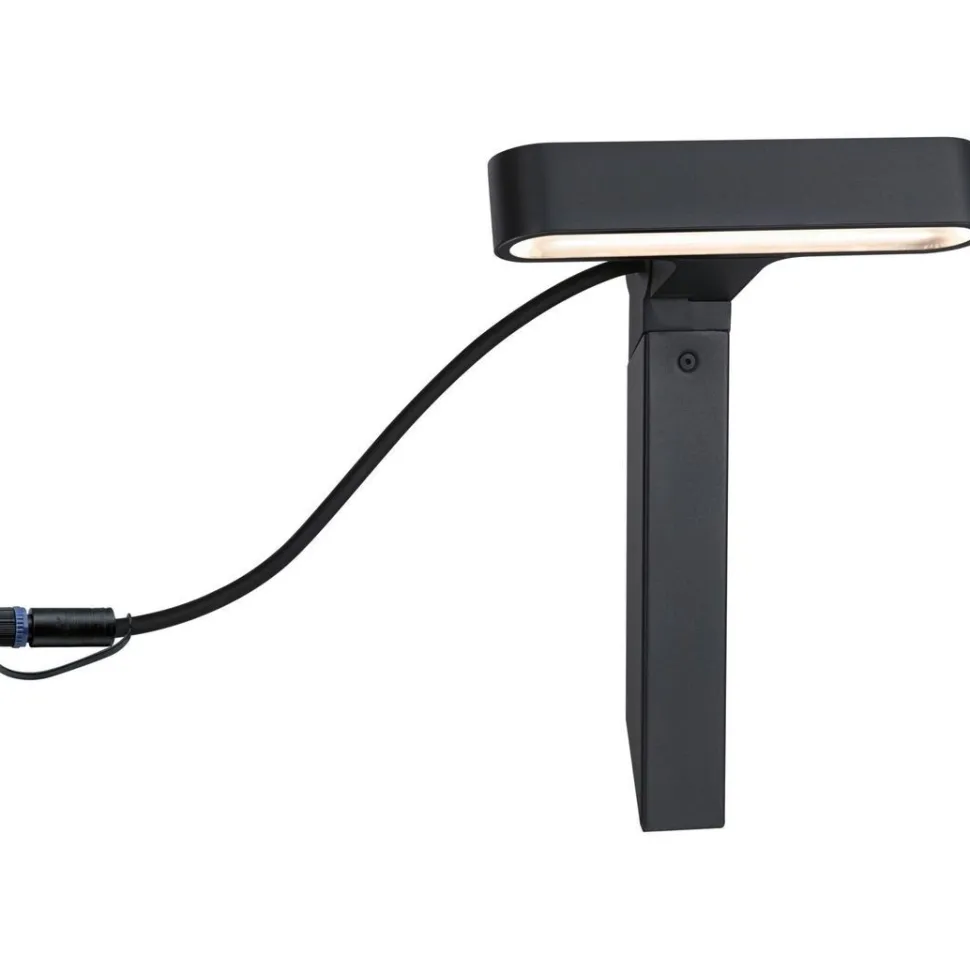 LED-puutarhaspotti Paulmann Plug & Shine Ito, IP65, 3000K, vaakasuuntainen säätö, antrasiitti