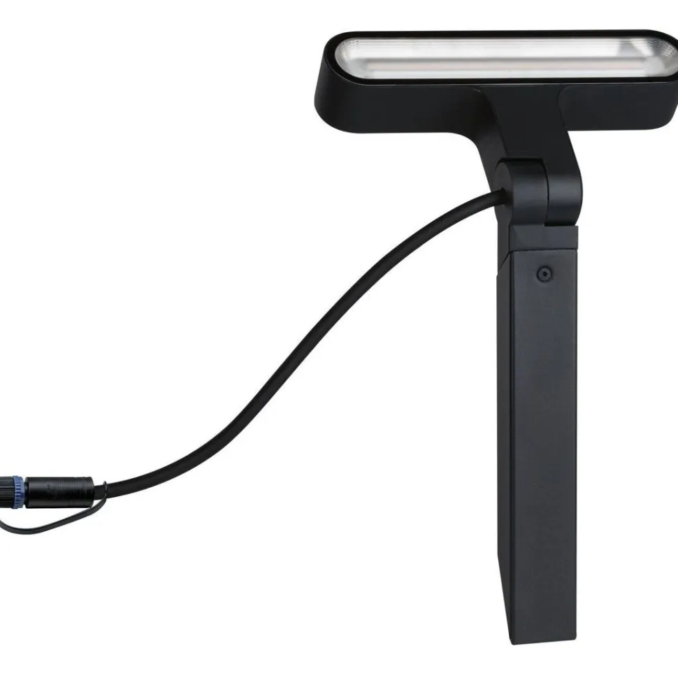 LED-puutarhaspotti Paulmann Plug & Shine Ito, IP65, 3000K, vaakasuuntainen säätö, antrasiitti