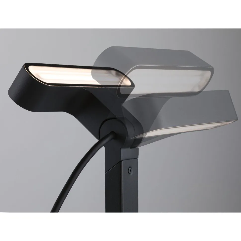 LED-puutarhaspotti Paulmann Plug & Shine Ito, IP65, 3000K, vaakasuuntainen säätö, antrasiitti