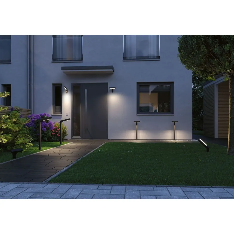 LED-puutarhaspotti Paulmann Plug & Shine Ito, IP65, 3000K, vaakasuuntainen säätö, antrasiitti