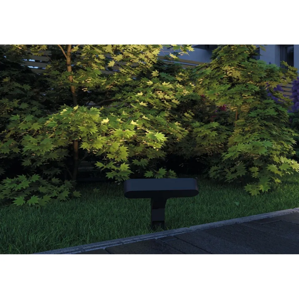 LED-puutarhaspotti Paulmann Plug & Shine Ito, IP65, 3000K, vaakasuuntainen säätö, antrasiitti