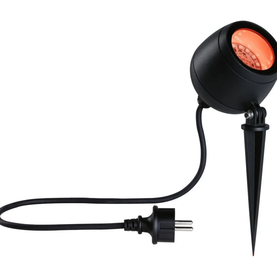 LED-puutarhaspotti Paulmann Kikolo, Smart Home Zigbee 3.0, IP65, 90mm, RGBW+, antrasiitti