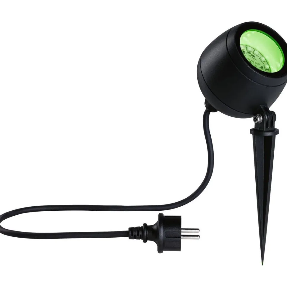 LED-puutarhaspotti Paulmann Kikolo, Smart Home Zigbee 3.0, IP65, 90mm, RGBW+, antrasiitti