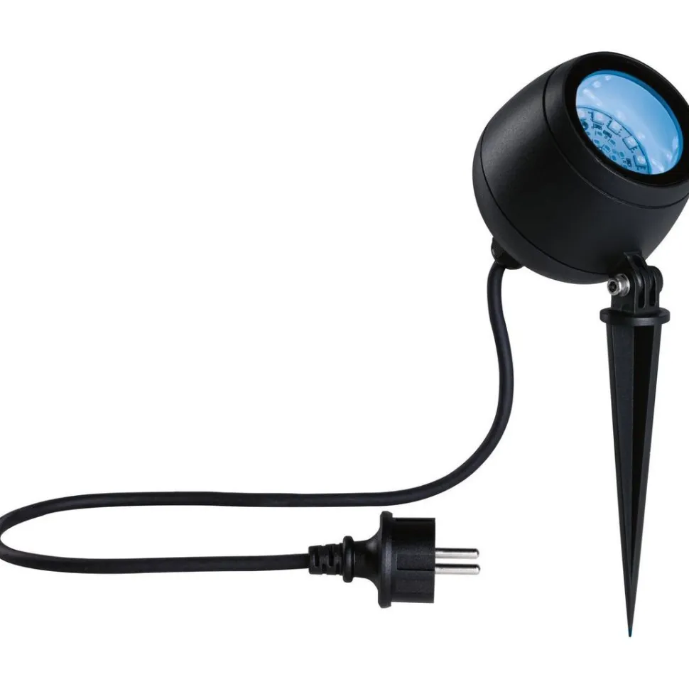 LED-puutarhaspotti Paulmann Kikolo, Smart Home Zigbee 3.0, IP65, 90mm, RGBW+, antrasiitti