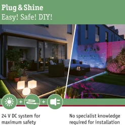 LED-puutarhaspotti Paulmann Plug & Shine maapiikki IP65 3000K 3.5W 21VA musta, 3kpl/pkt