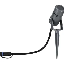 LED-puutarhaspotti Paulmann Plug & Shine Radon, IP65, 3000K, harmaa
