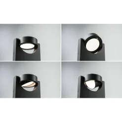LED-puutarhaspotti Paulmann Swivea, IP44, 18.3x4.6cm, 3000K, antrasiitti