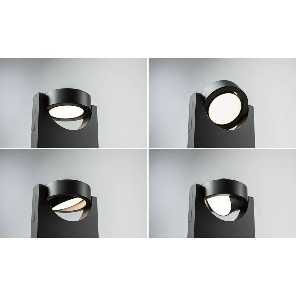 LED-puutarhaspotti Paulmann Swivea, IP44, 18.3x4.6cm, 3000K, antrasiitti