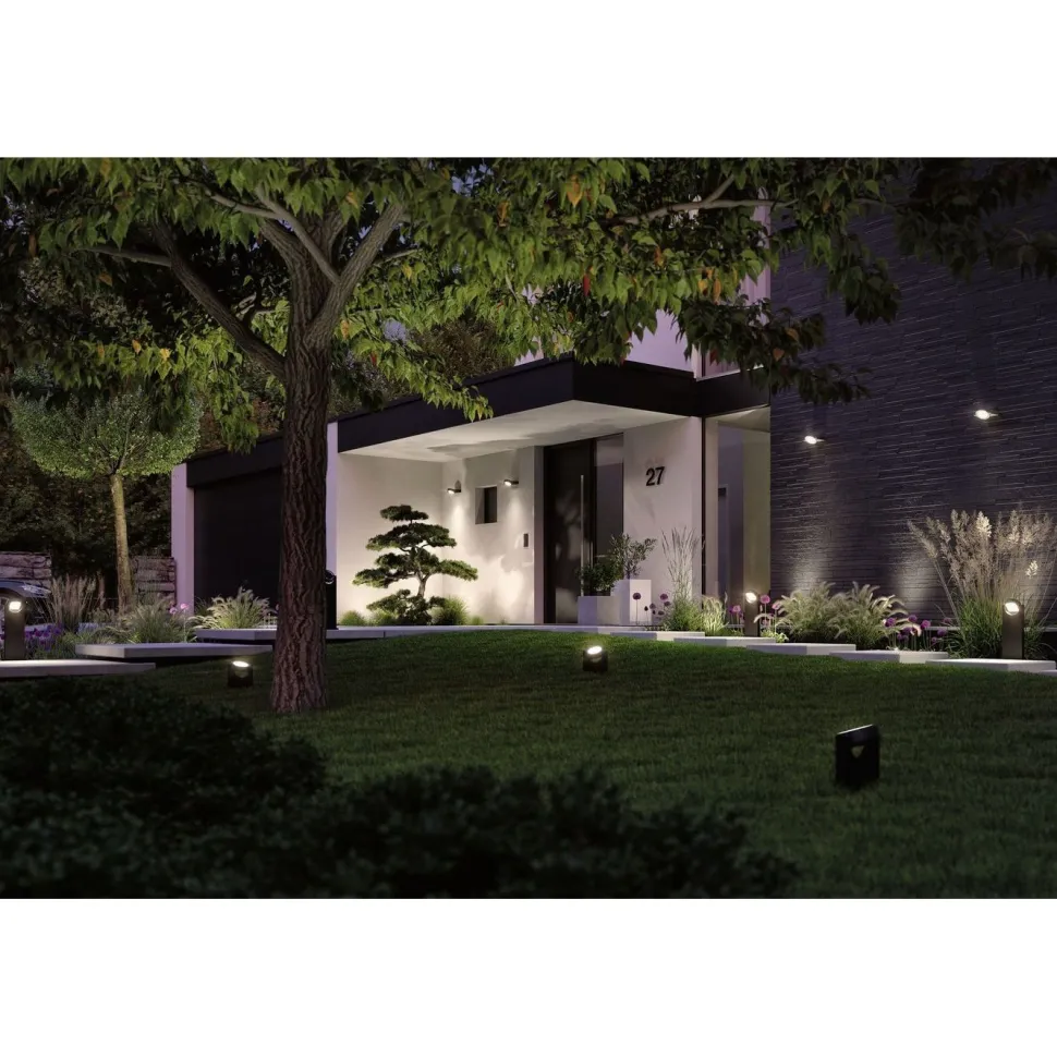LED-puutarhaspotti Paulmann Swivea, IP44, 18.3x4.6cm, 3000K, antrasiitti