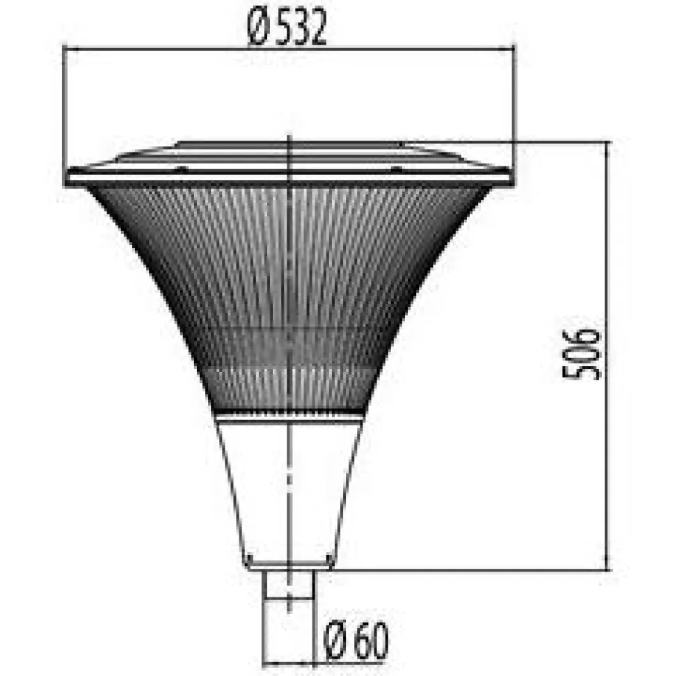 LED-pylväsvalaisin Ensto Opera Deco OPD530LHH 38W/840 helmenharmaa akryylikuvulla