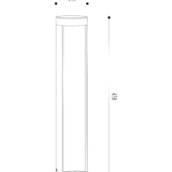 LED-pylväsvalaisin Lucide Combo Ø9x45cm 7W musta
