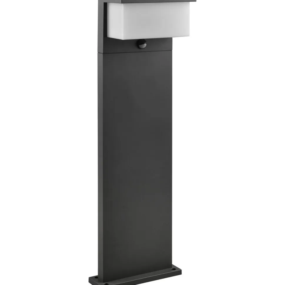 LED-pylväsvalaisin Trio Nestos, 45cm, liiketunnistin, antrasiitti