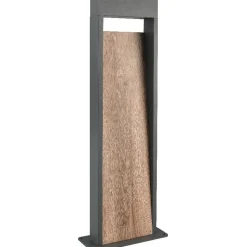 LED-pylväsvalaisin Trio Salmon, 100cm, puu/antrasiitti