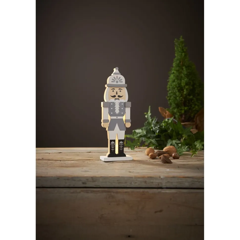 LED-pöytäkoriste Star Trading Nutcracker 25 cm vihreä