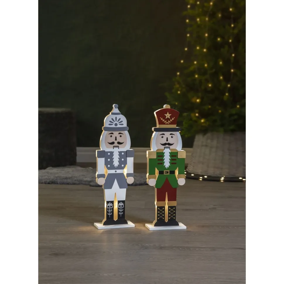 LED-pöytäkoriste Star Trading Nutcracker 25 cm vihreä