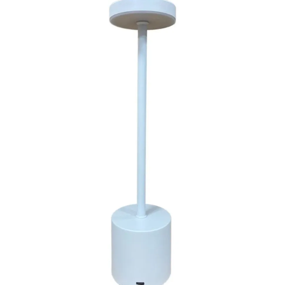 LED-pöytälamppu Seled, 35x8x8cm, USB-ladattava, valkoinen