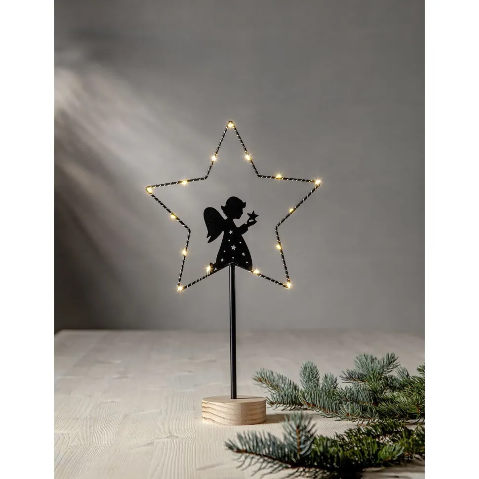 LED-pöytätähti Star Trading Glimta, enkeli
