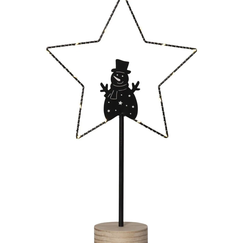 LED-pöytätähti Star Trading Glimta, lumiukko