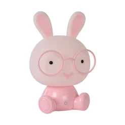 LED-pöytävalaisin Lucide Dodo Kani 19x16x30cm 3W himmennettävä vaaleanpunainen