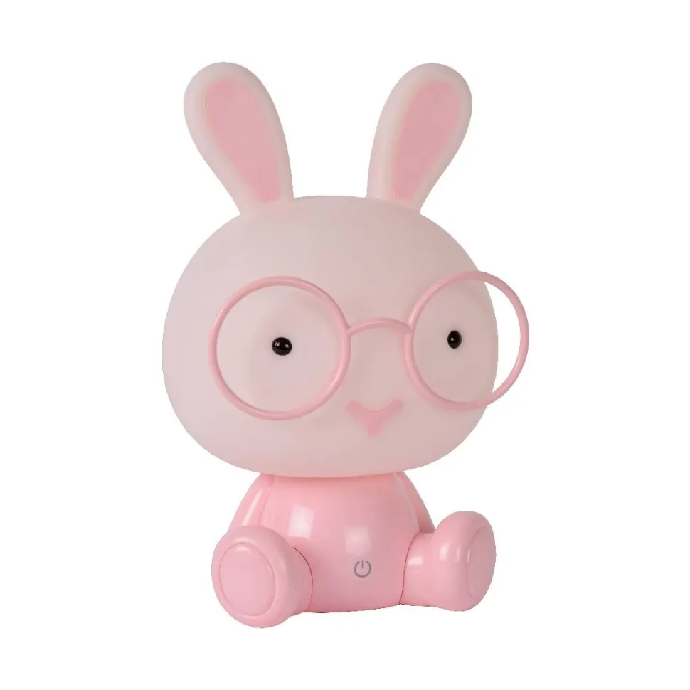 LED-pöytävalaisin Lucide Dodo Kani 19x16x30cm 3W himmennettävä vaaleanpunainen