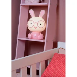 LED-pöytävalaisin Lucide Dodo Kani 19x16x30cm 3W himmennettävä vaaleanpunainen