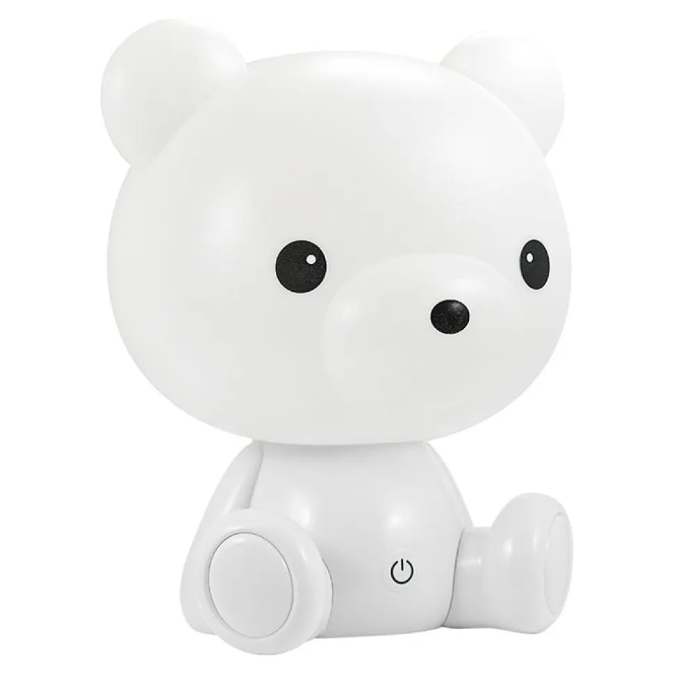 LED-pöytävalaisin Polux Polar Bear 2,5W IP20 255x190x160 mm muovi valkoinen
