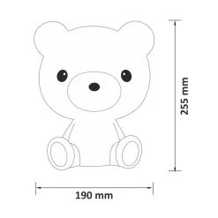 LED-pöytävalaisin Polux Polar Bear 2,5W IP20 255x190x160 mm muovi valkoinen