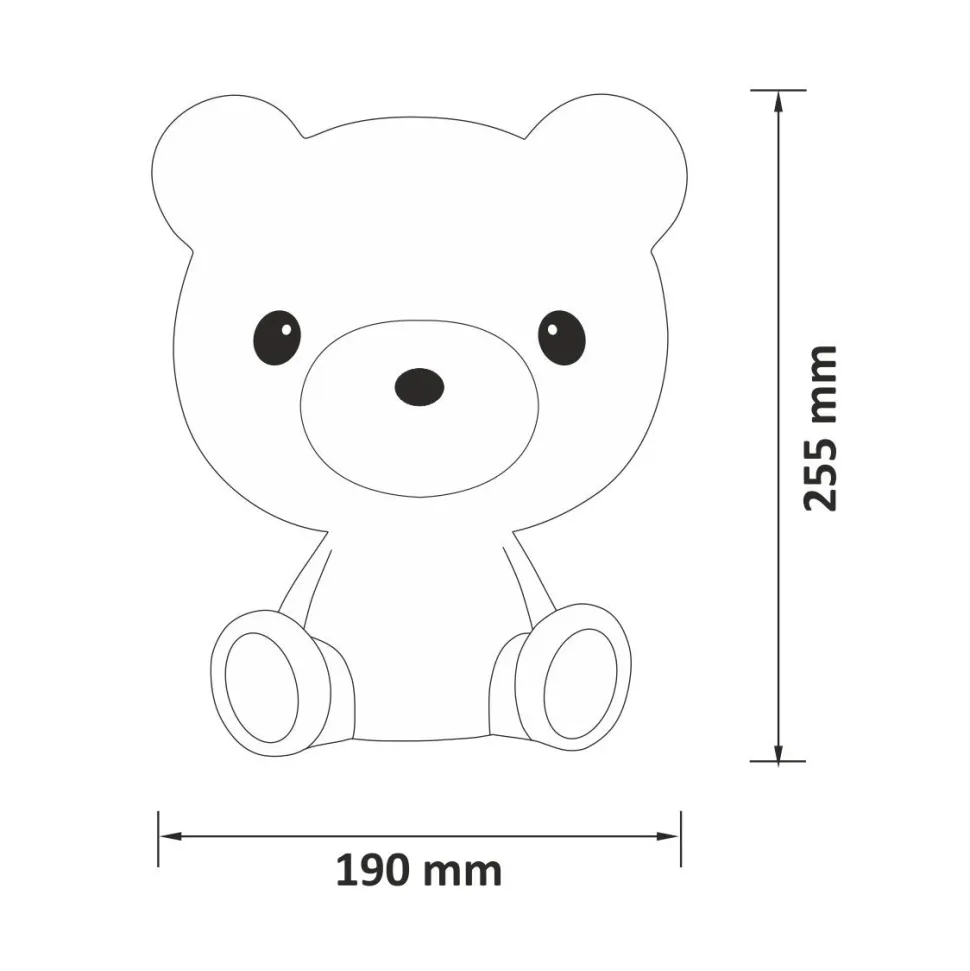 LED-pöytävalaisin Polux Polar Bear 2,5W IP20 255x190x160 mm muovi valkoinen