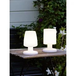 LED-pöytävalaisin Trio Lora Ø 130x205 mm valkoinen