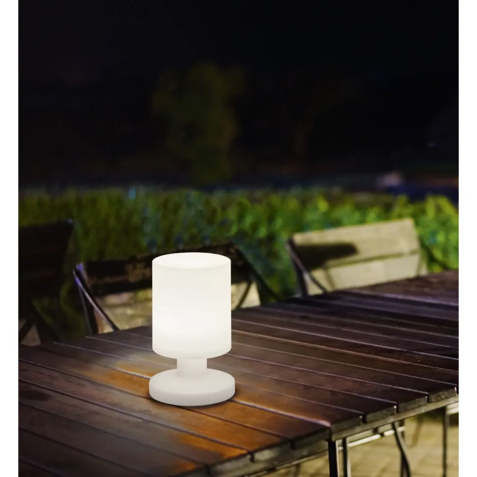 LED-pöytävalaisin Trio Lora Ø 130x205 mm valkoinen