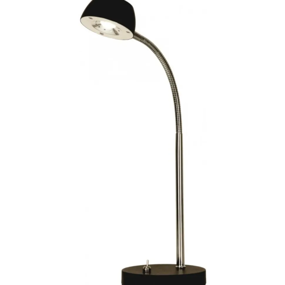 LED-pöytävalaisin Aneta Lighting Juno 125x290x450 mm musta, kromi
