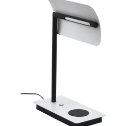 LED-Pöytävalaisin Eglo Arenaza valkoinen/musta himmennin langaton latausalusta