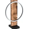LED-Pöytävalaisin Eglo Boyal 42,5cm tummanruskea puu
