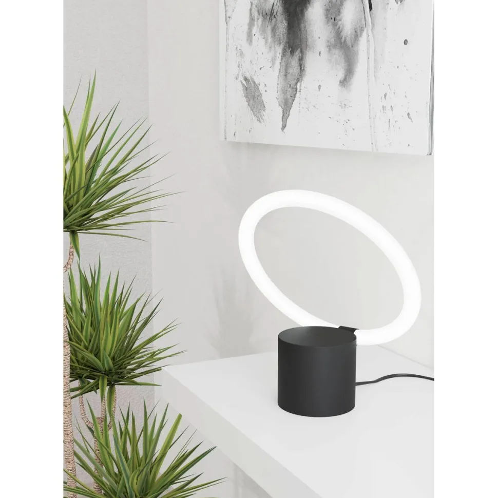 LED-Pöytävalaisin Eglo Caranacoa 11.5W 26x26x5cm musta/valkoinen