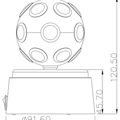 LED-pöytävalaisin Globo Disco Ø9 cm
