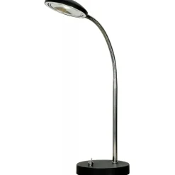 LED-pöytävalaisin Hero 125x310x450 mm musta/kromi