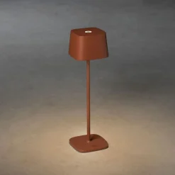 LED-pöytävalaisin Konstsmide Lounge Capri 7814-960, ladattava, terrakotta