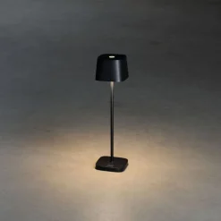 LED-pöytävalaisin Konstsmide Lounge Capri Mini 7829-750, ladattava, musta