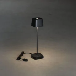 LED-pöytävalaisin Konstsmide Lounge Capri Mini 7829-750, ladattava, musta