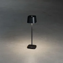 LED-pöytävalaisin Konstsmide Lounge Capri Mini 7829-750, ladattava, musta